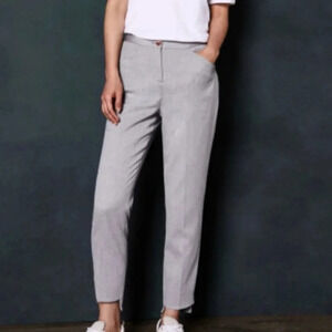 Ted Baker London Pants Grey Daizit Stitch Detail Trousers Ted Size 3 US 8